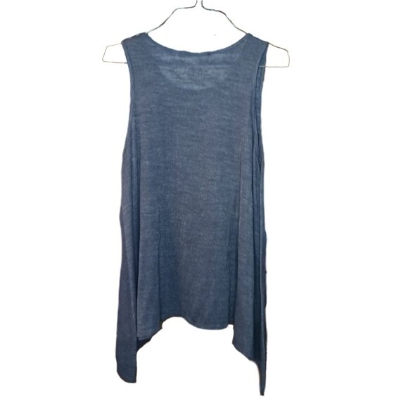 Cloud Chaser Womens Size Small Tank Top American Flag Gray Flowy Sleeveless - Picture 2 of 10